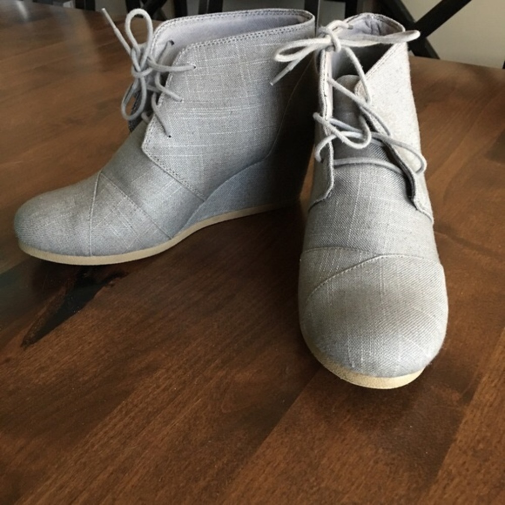 Maurice’s Grey Wedge Ankle Boots